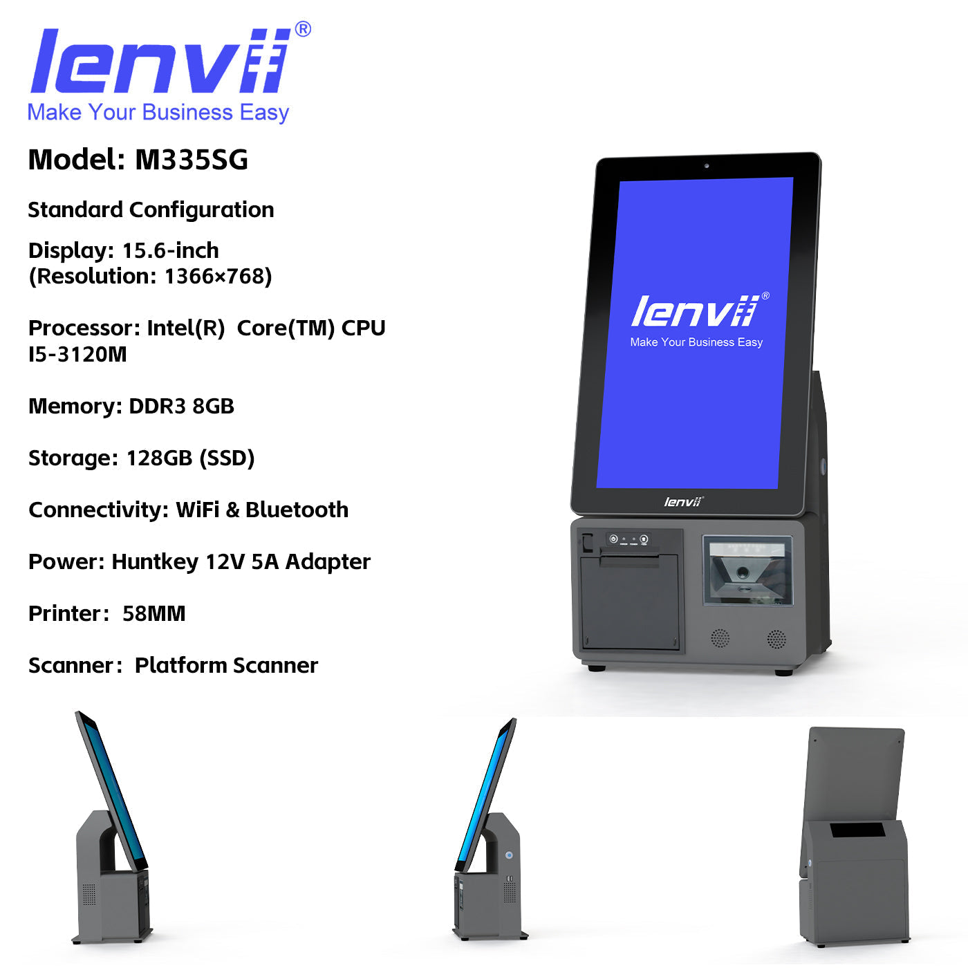 M335SG POS Machine: 15.6-Inch High-Performance POS Terminal for All Business Scenarios