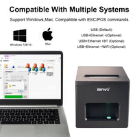 LV-R383 80mm Thermal Receipt Printer - POS Printer Multi-Interface