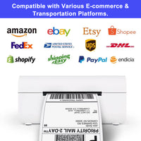 LV-1300 80mm Thermal Label Printer - USB + Bluetooth Shipping Label Printer
