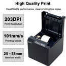 LENVII LV-275 Thermal Receipt Printer | No Ink, Fast Printing for Retail & Restaurant POS
