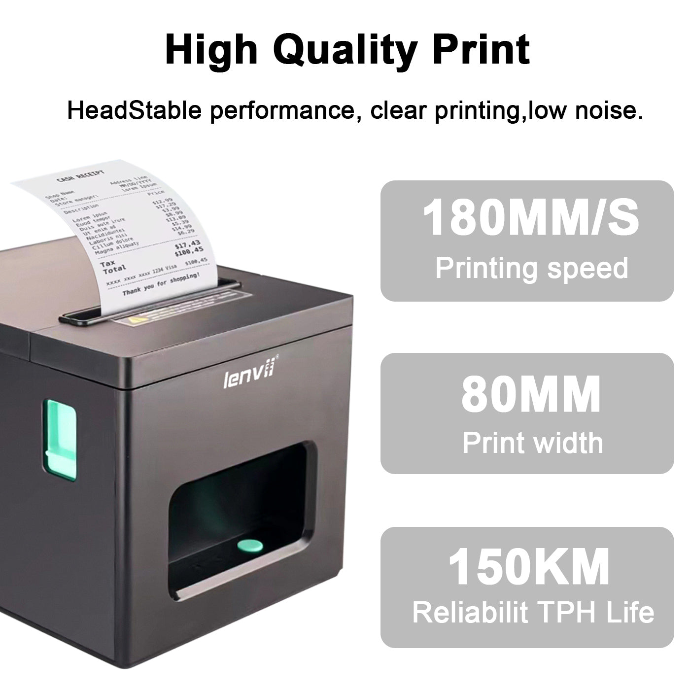 LV-R383 80mm Thermal Receipt Printer - POS Printer Multi-Interface