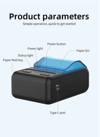 LENVII 268B 2IN/58MM Portable/Mobile Bluetooth Thermal Receipt Printer for Community Garden Plots