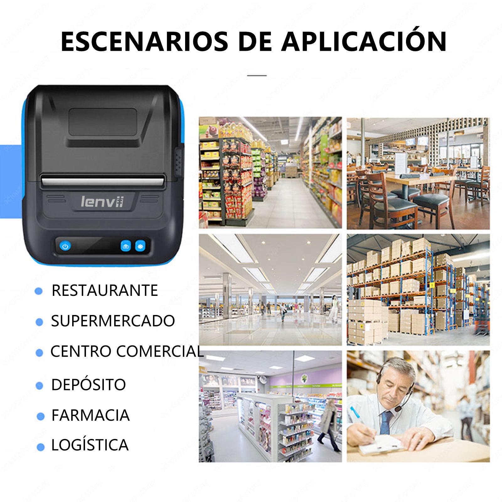 LV-378B 80mm Thermal Receipt Printer - Auto-Cutter POS Printer USB/LAN/WiFi