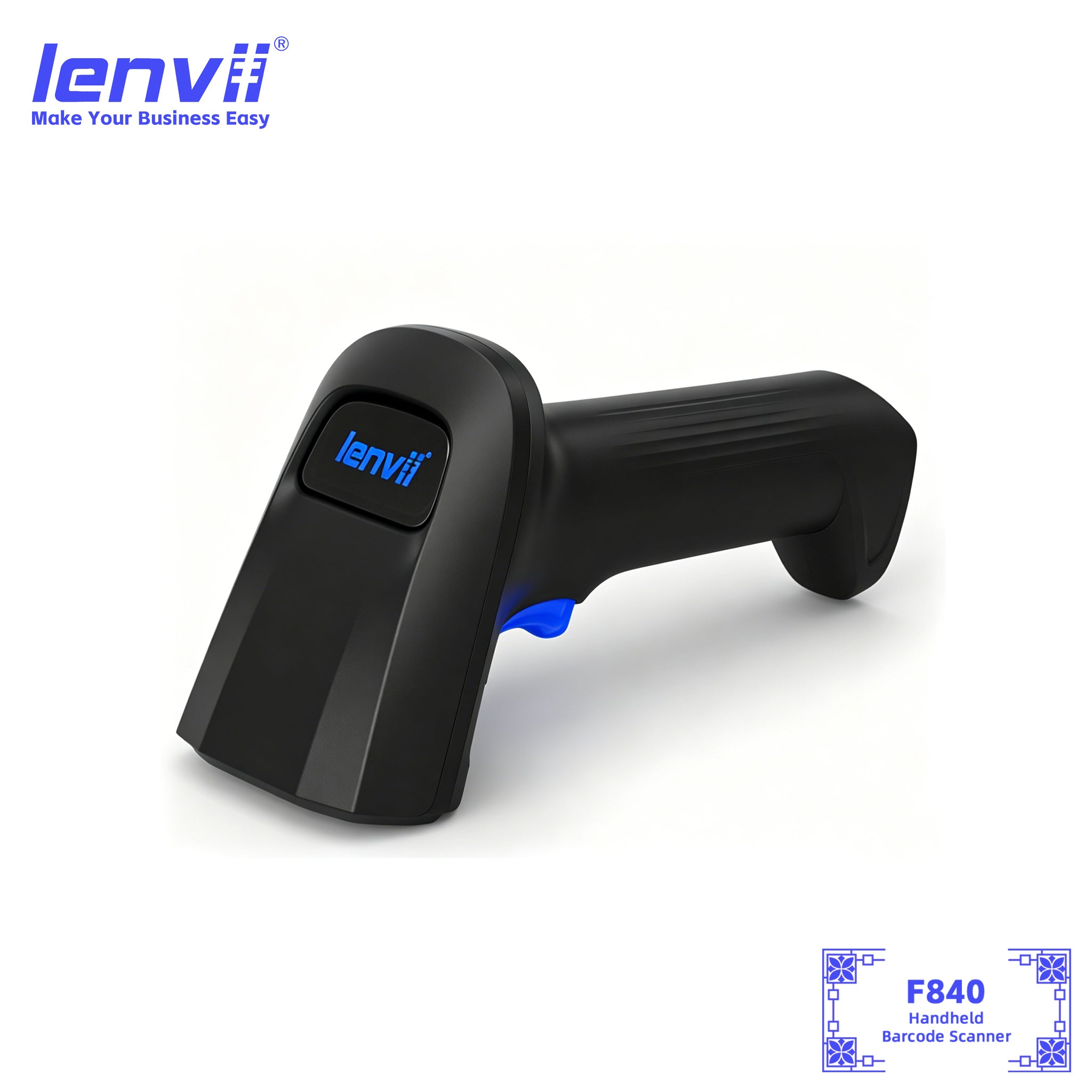 LENVII F840 Long-Range Wireless Barcode Scanner 1D/2D