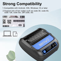 LV-399B 80mm Portable Bluetooth Label Printer - Industrial Grade
