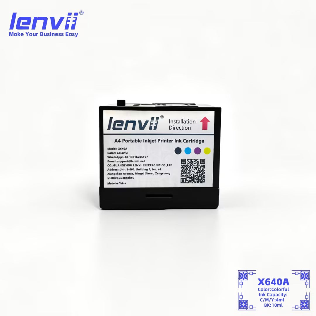 LENVII X640A Dye Ink | CMYK & Black for LENVII A4 Printer