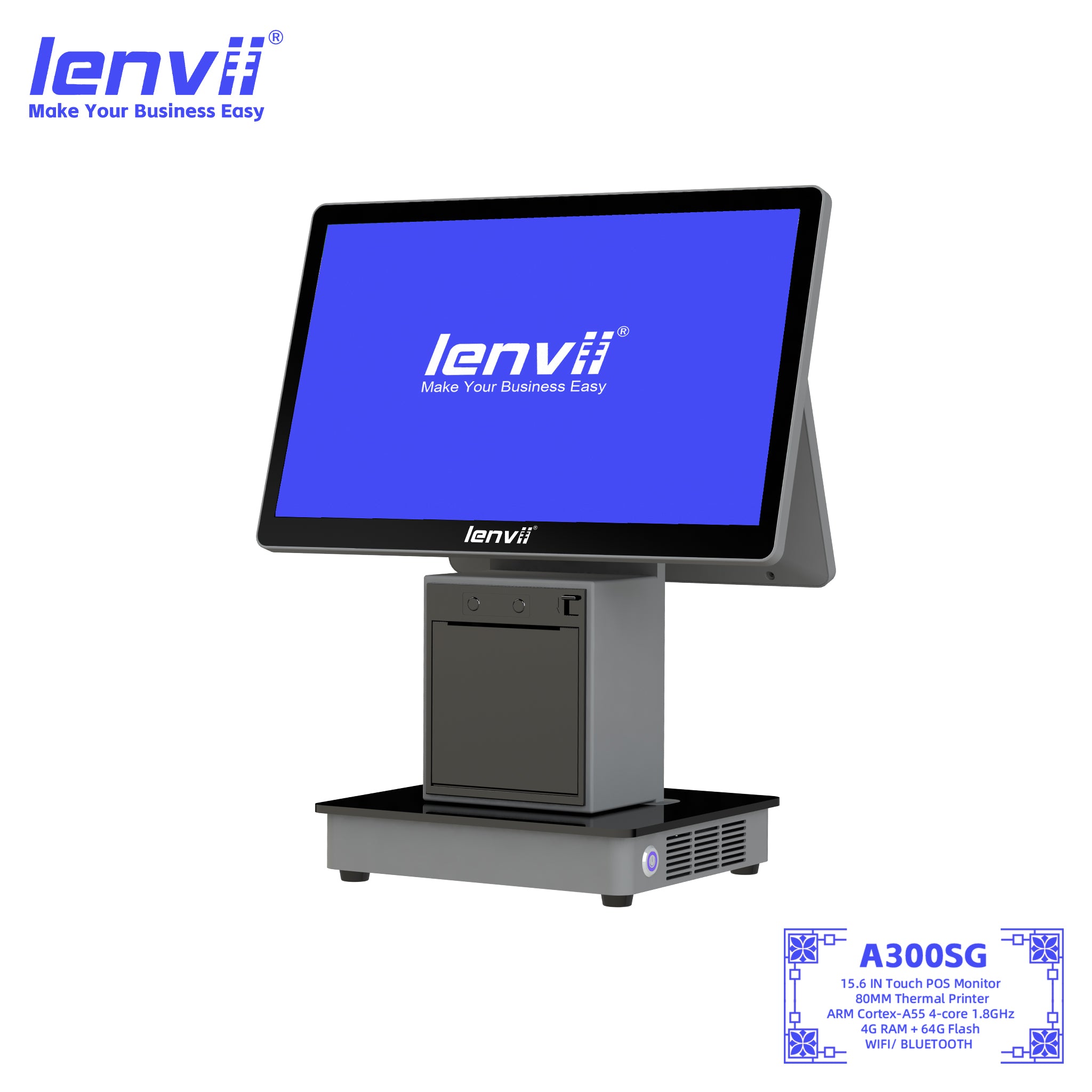 LENVII A300DG Android 12 POS Terminal 15.6" 4GB+32GB