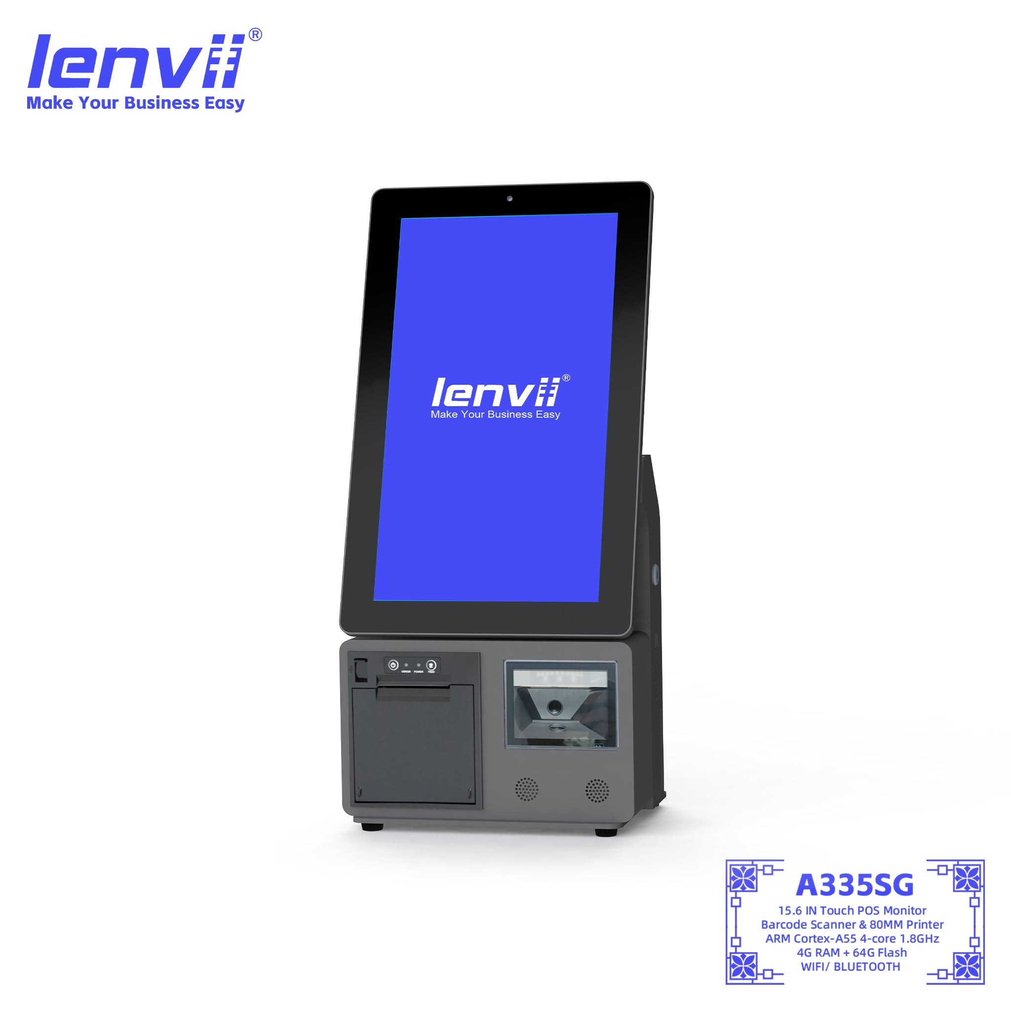 LENVII A335SG Android 12 POS Terminal 15.6" 4GB+32GB