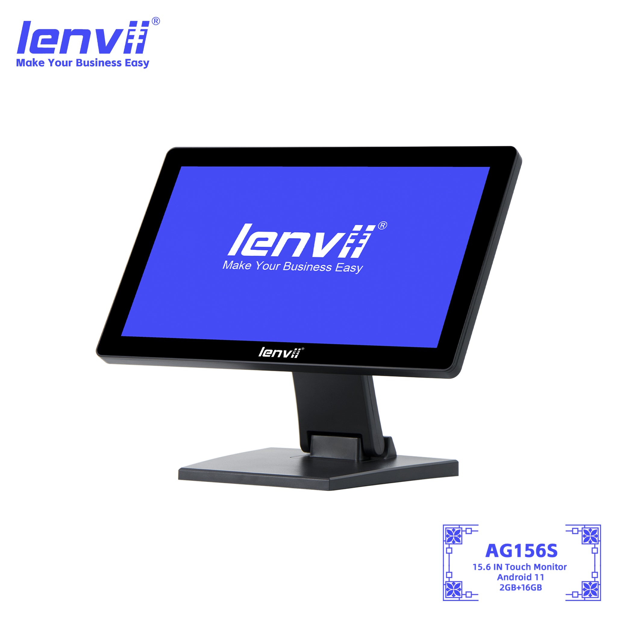 LENVII AG156S 15.6" Android POS Touch Monitor | 2GB+16GB