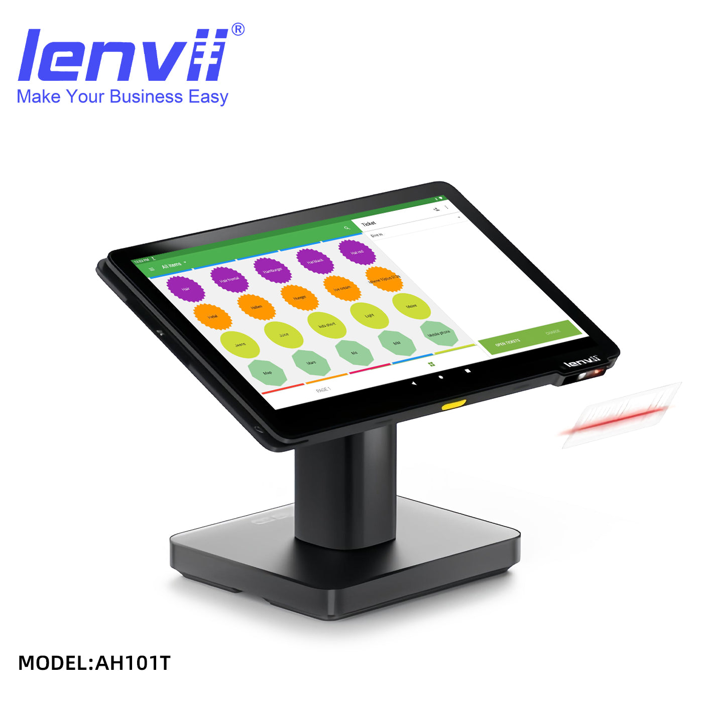 LENVII AH101T 10.9" 2-in-1 POS Touch Monitor | Desktop & Tablet Touchscreen Display