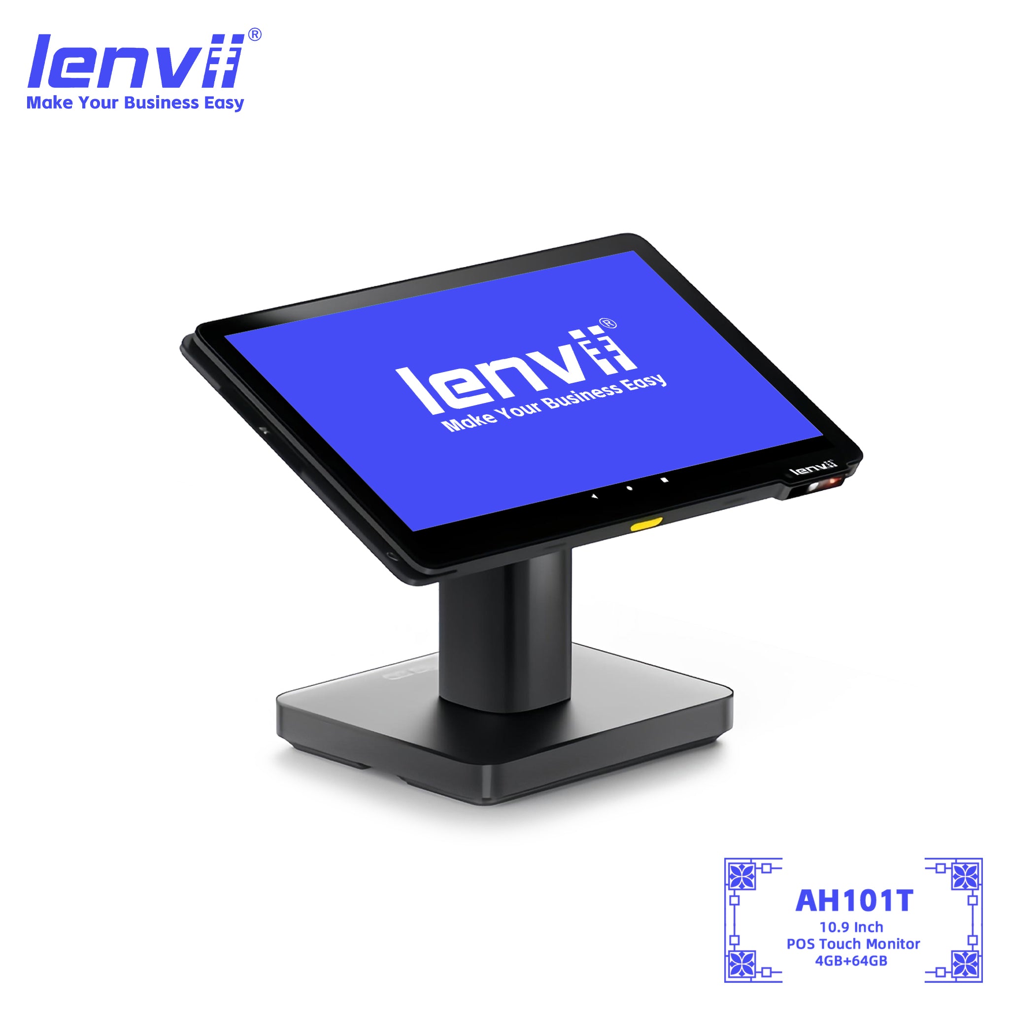 LENVII AH101T 10.9" 2-in-1 POS Touch Monitor
