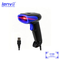 LENVII C100 Wired Barcode Scanner — Plug & Play, Fast & Reliable