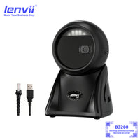 LENVII D3200 Desktop Barcode Scanner Wired USB 1D & 2D