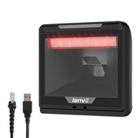 LENVII D6500 Desktop Barcode Scanner | Advanced Wired 1D & 2D Scanner