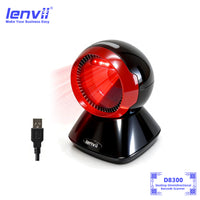 LENVII D8300 Desktop Barcode Scanner | Wired USB 1D 2D QR Reader