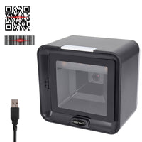 LENVII E622 Desktop Barcode Scanner | Compact Wired 1D & 2D Scanner for Small Business