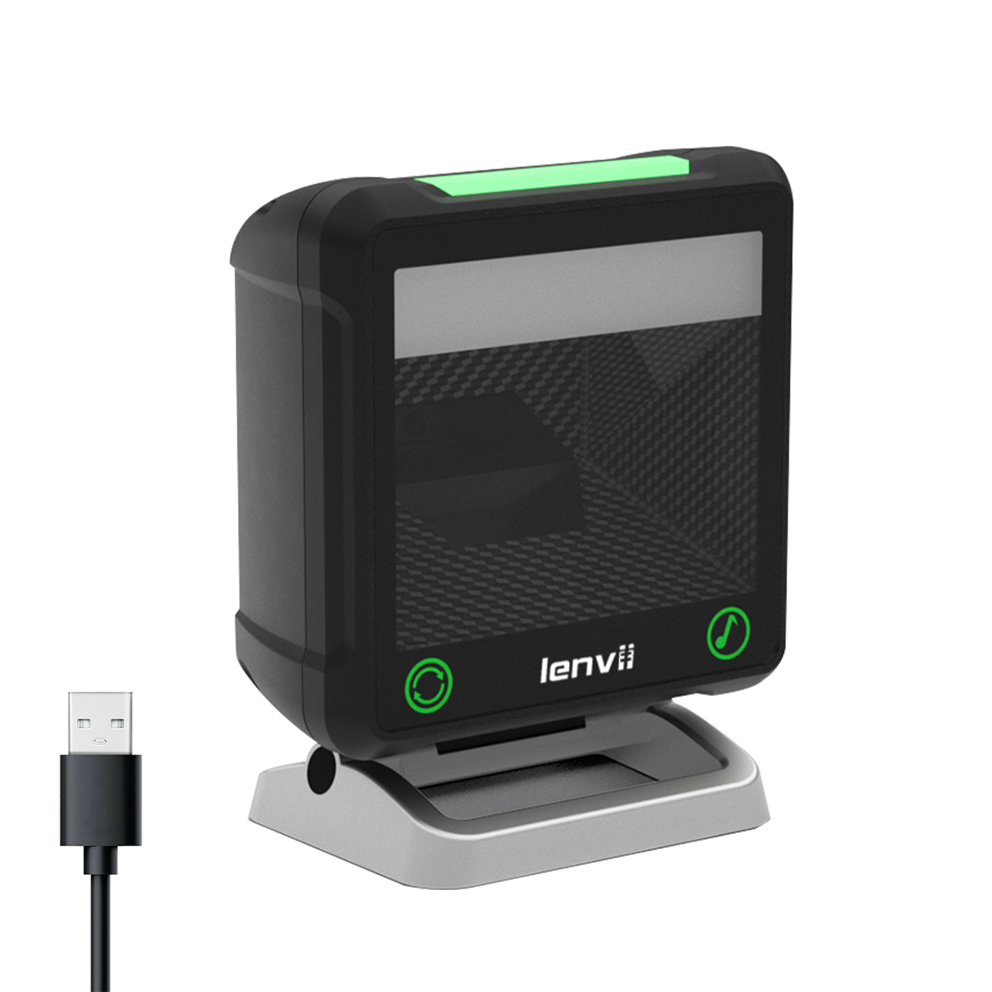 LENVII E788 Desktop Barcode Scanner | High-Performance Wired 1D & 2D Scanner