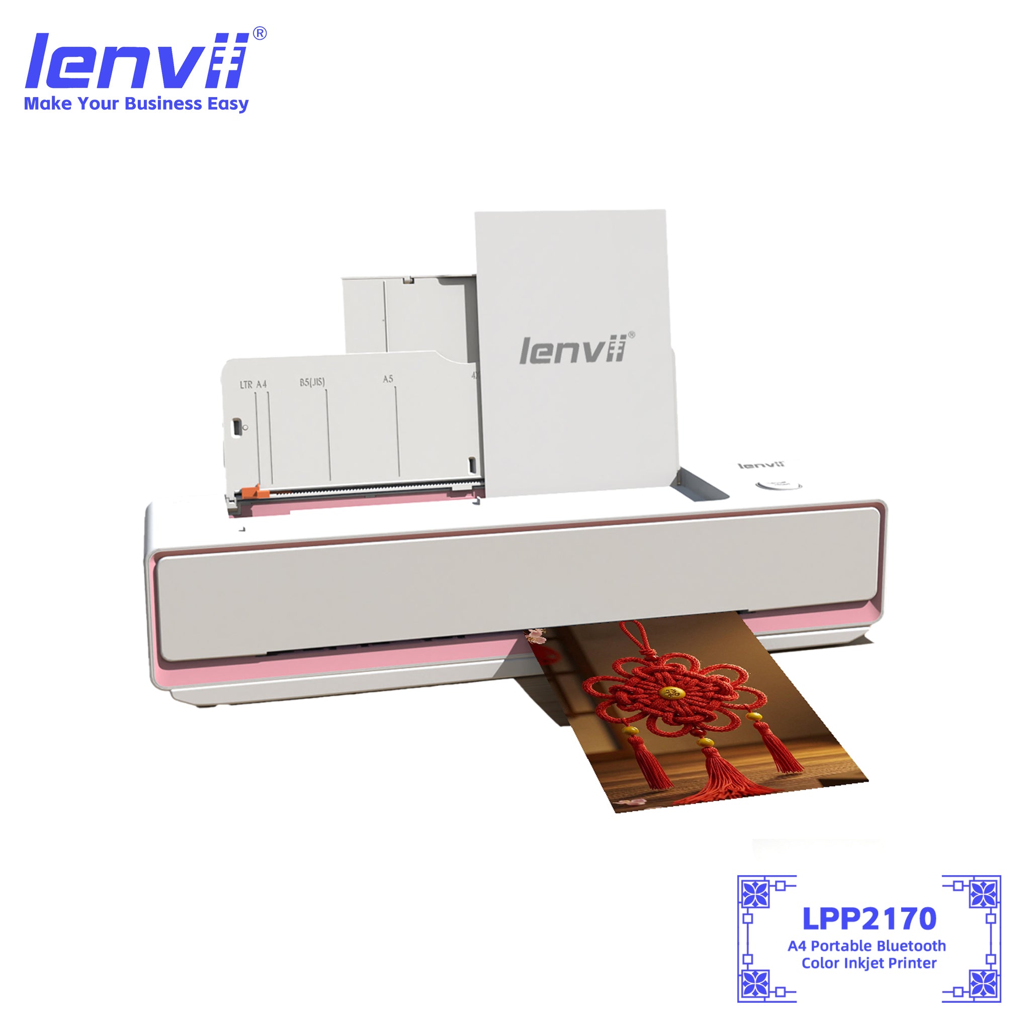 LENVII LPP2170 A4 Inkjet Printer | Plastic - Color Inkjet Printer for Home & Office