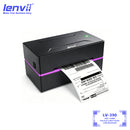 LENVII LV-390BT 4-inch Bluetooth thermal label printer, front view, black, for shipping labels and barcode printing
