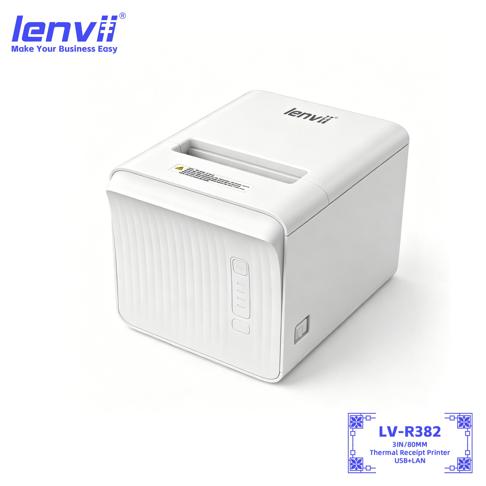LENVII R382 80mm Wired Thermal Receipt Printer - Kiosk & POS