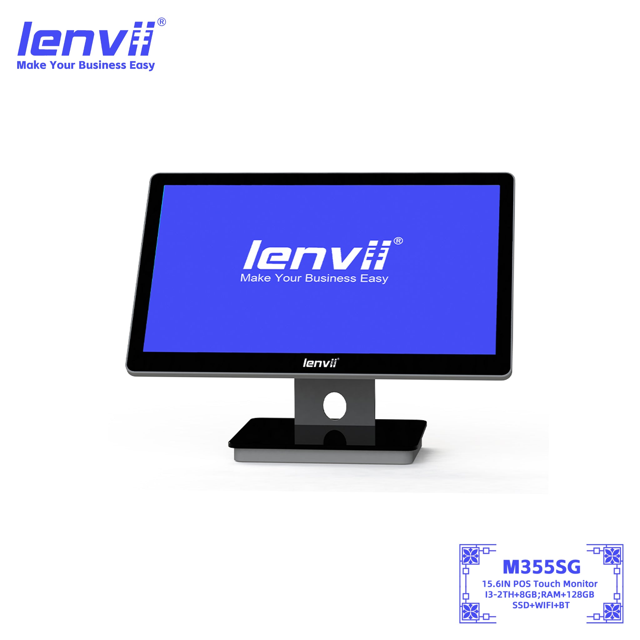 LENVII M355SG 15.6" Premium Windows POS Terminal | All-in-One Touch Cash Register