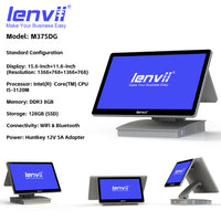 LENVII M375DG Dual-Screen POS Terminal | 15.6"+11.6" Premium All-in-One（Windows or Android）