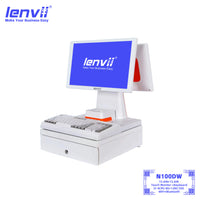 LENVII N100DW Wide Dual Screen Windows POS Terminal
