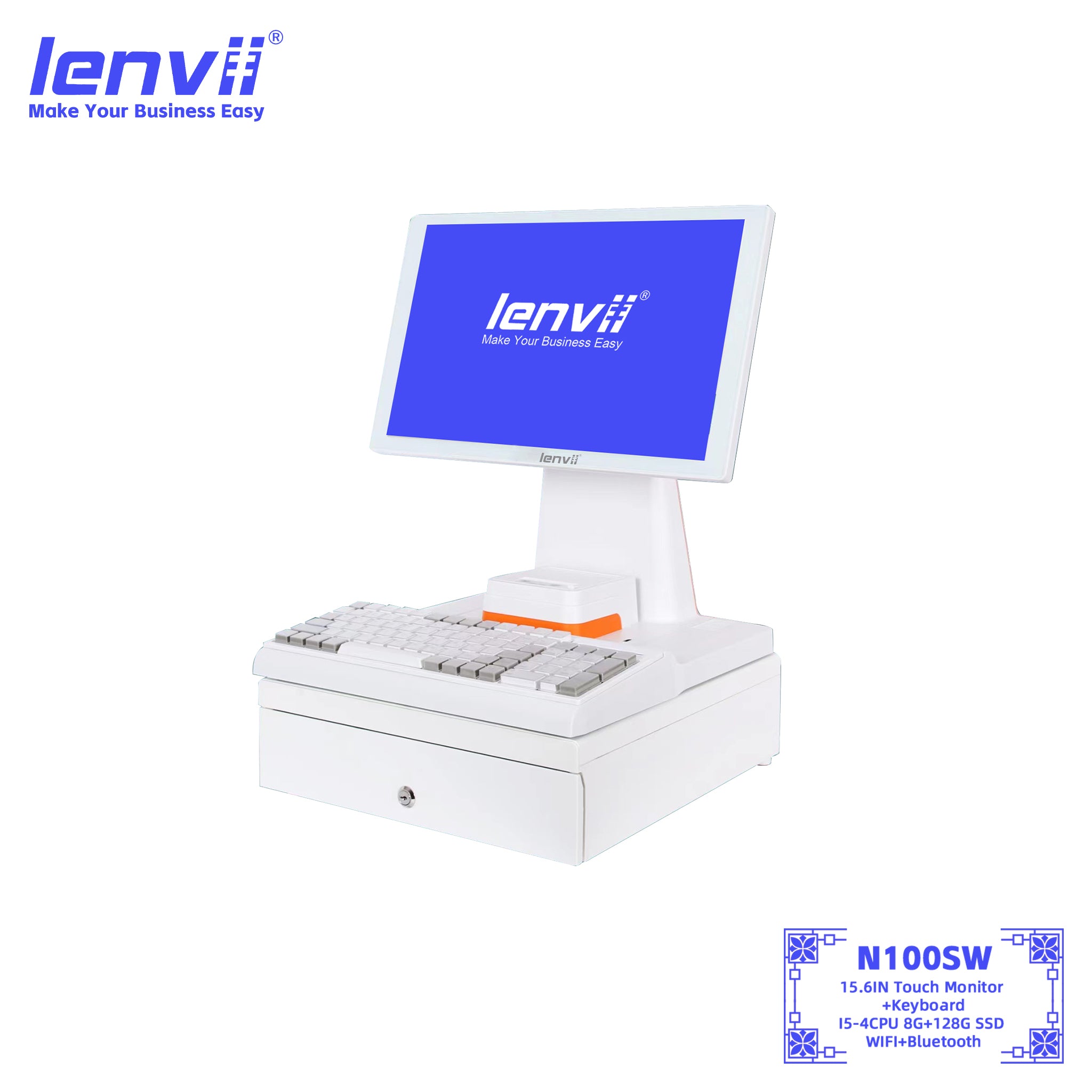 LENVII N100SW Swivel Screen Windows POS Terminal