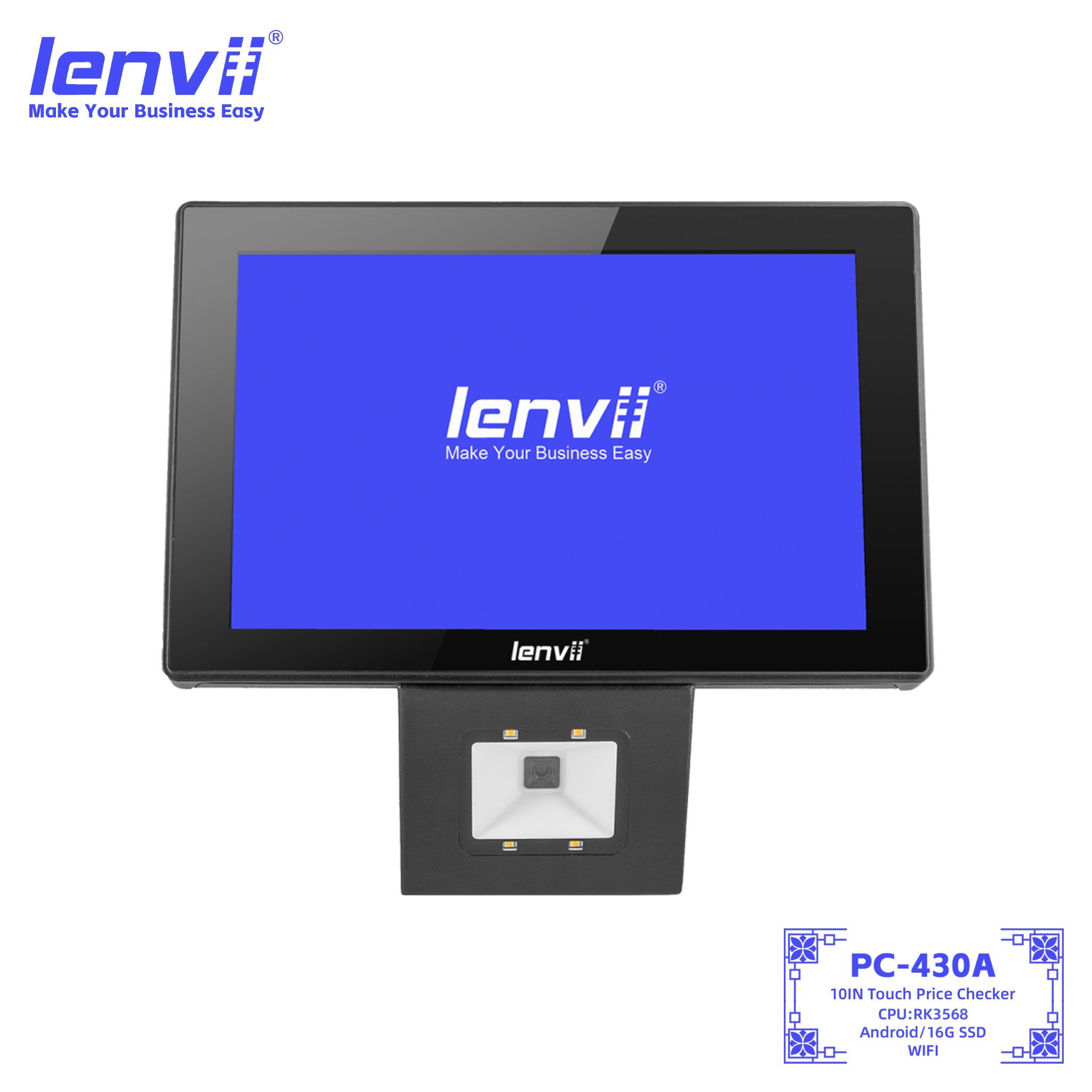 LENVII PC-430A Android 11 Touch Price Checker 10.1"