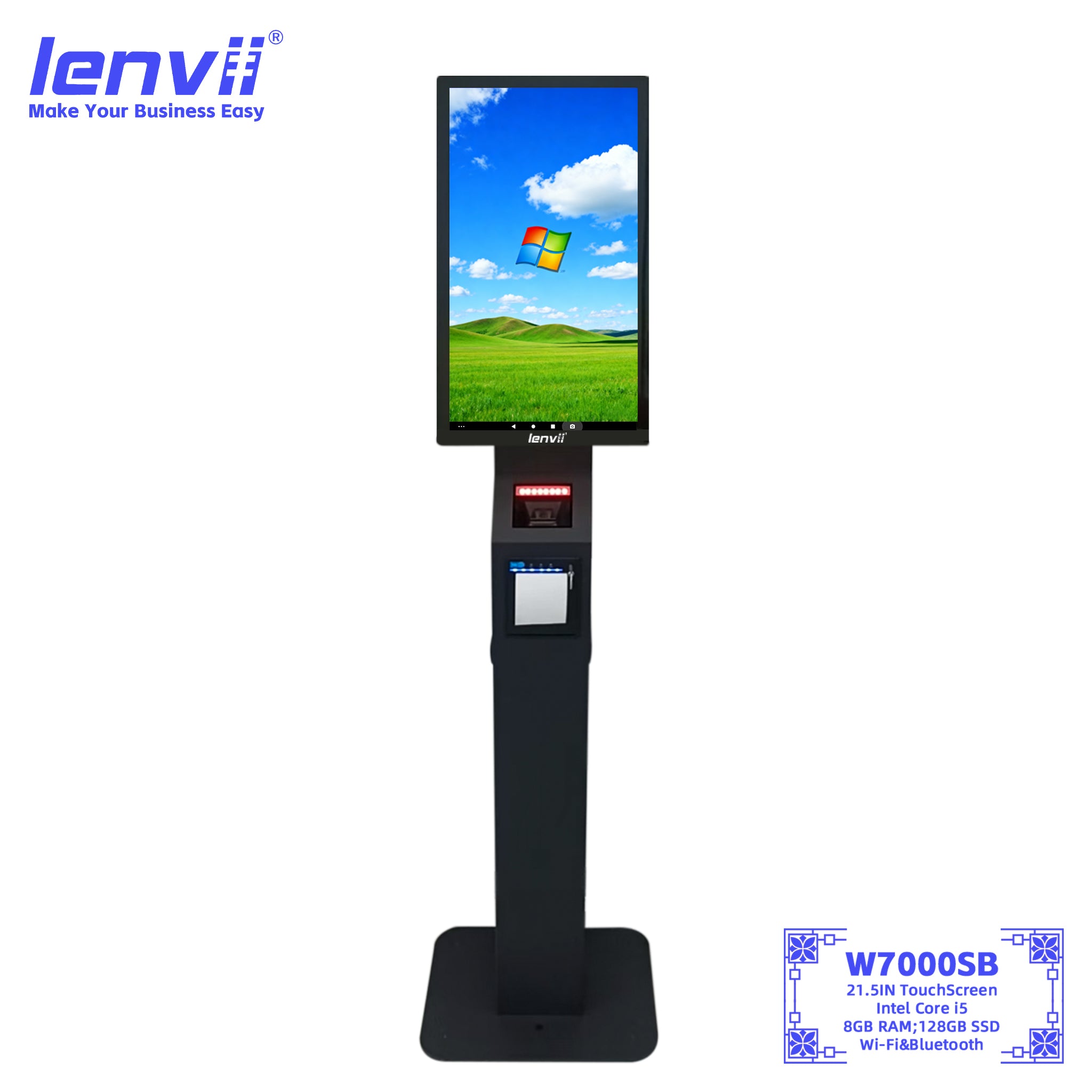 LENVII W7000SB Windows POS Terminal — Bluetooth, Enterprise-Grade