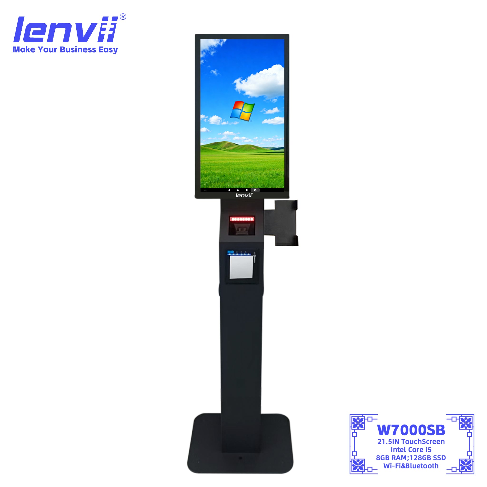 LENVII W7000SB Windows POS Terminal — Bluetooth, Enterprise-Grade