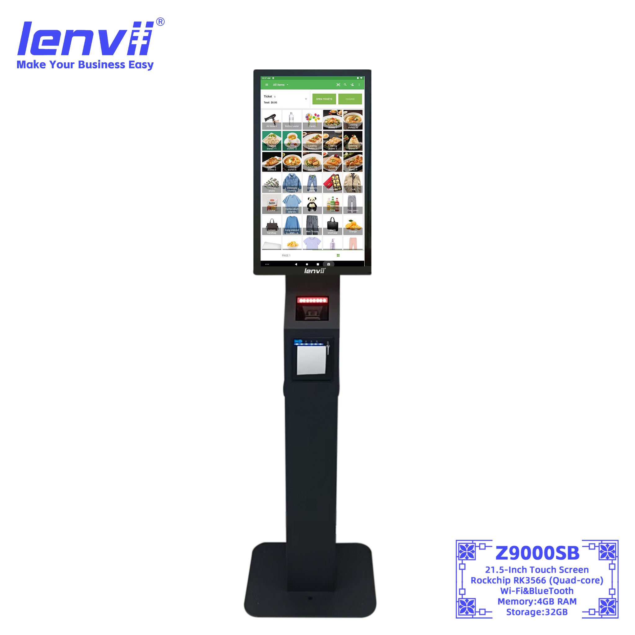 LENVII Z9000SB 21.5" Android POS Touch Screen Monitor | Large Format Enterprise Display