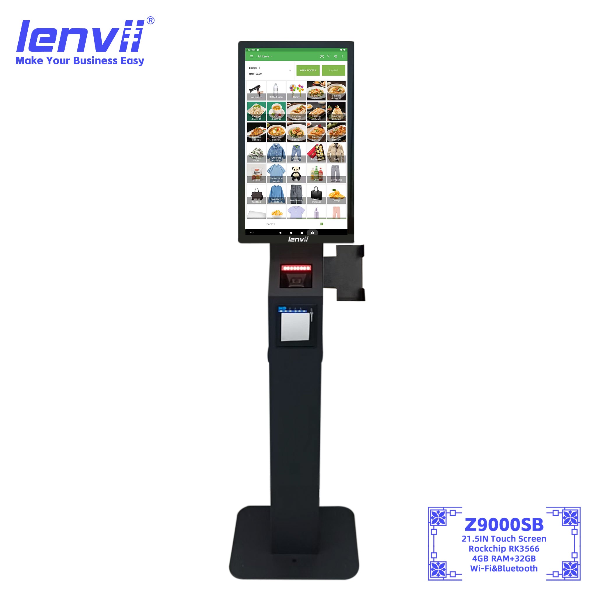 LENVII Z9000SB 21.5" Android POS Touch Screen Monitor | Large Format Enterprise Display